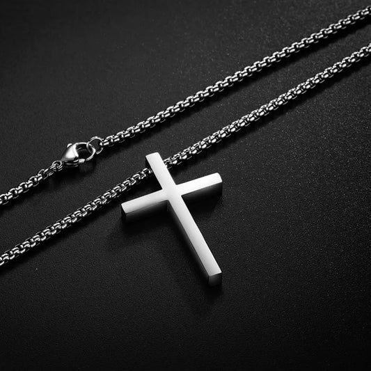 Cross Pendant Necklace Stainless Steel