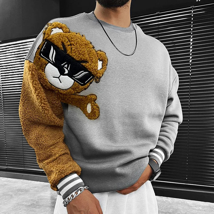 Teddy Bear Oversized Men'S Sweatshirt