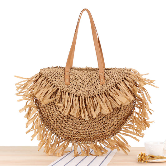 Fashion tassel suit straw bag straw hat