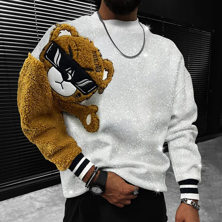 Men'S Teddy Bear Oversized Sweatshirt