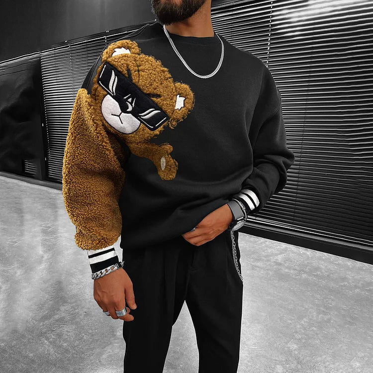 Men'S Teddy Bear Oversized Sweatshirt