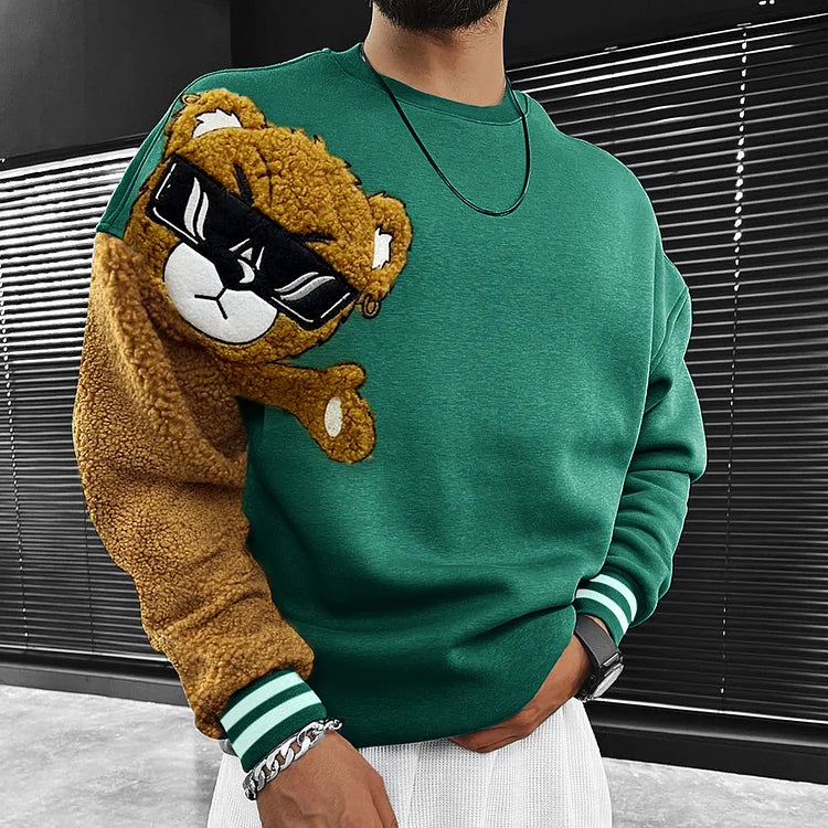 Men'S Teddy Bear Oversized Sweatshirt