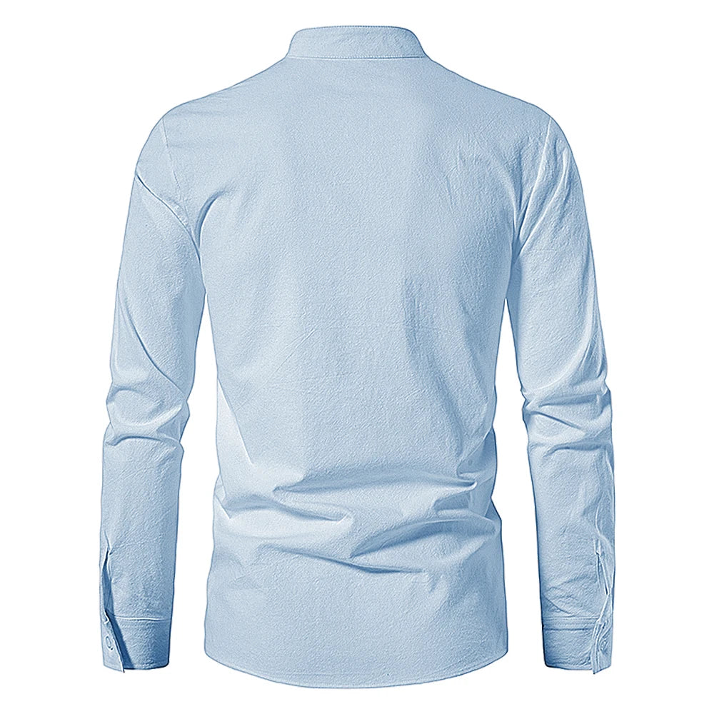 Men's Linen Fashion String Top Shirt