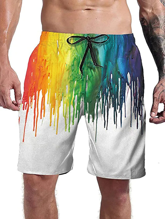 Men's Everyday Sports Casual Drawstring Holiday 3D Shorts - DUVAL