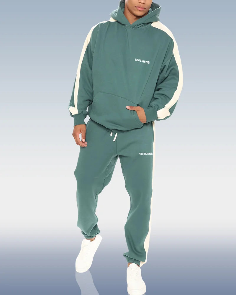 Men's Green Hoodie Set