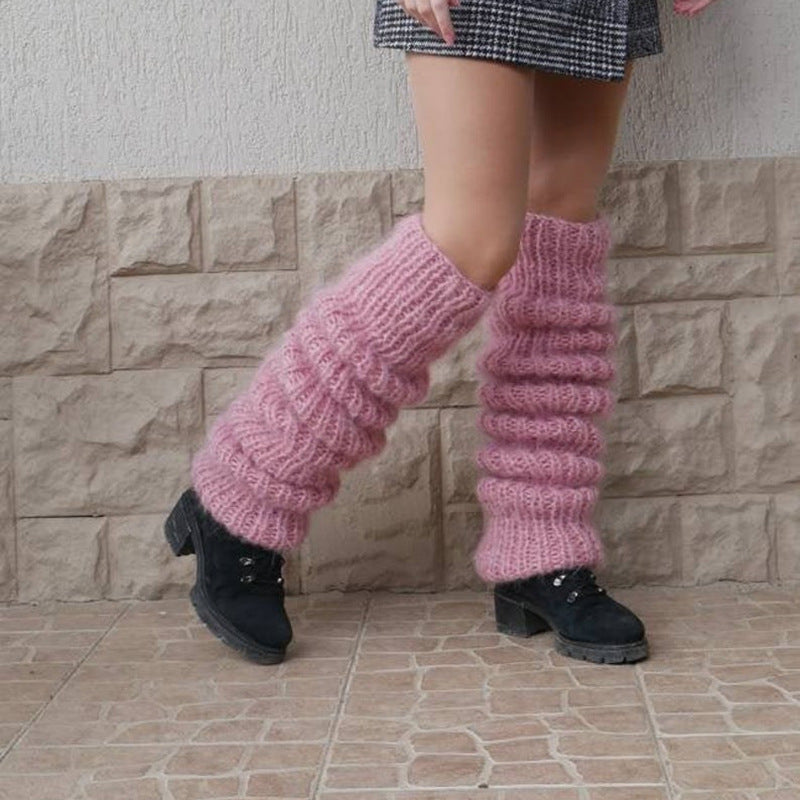 Mohair long tube fashion casual knitted stack socks