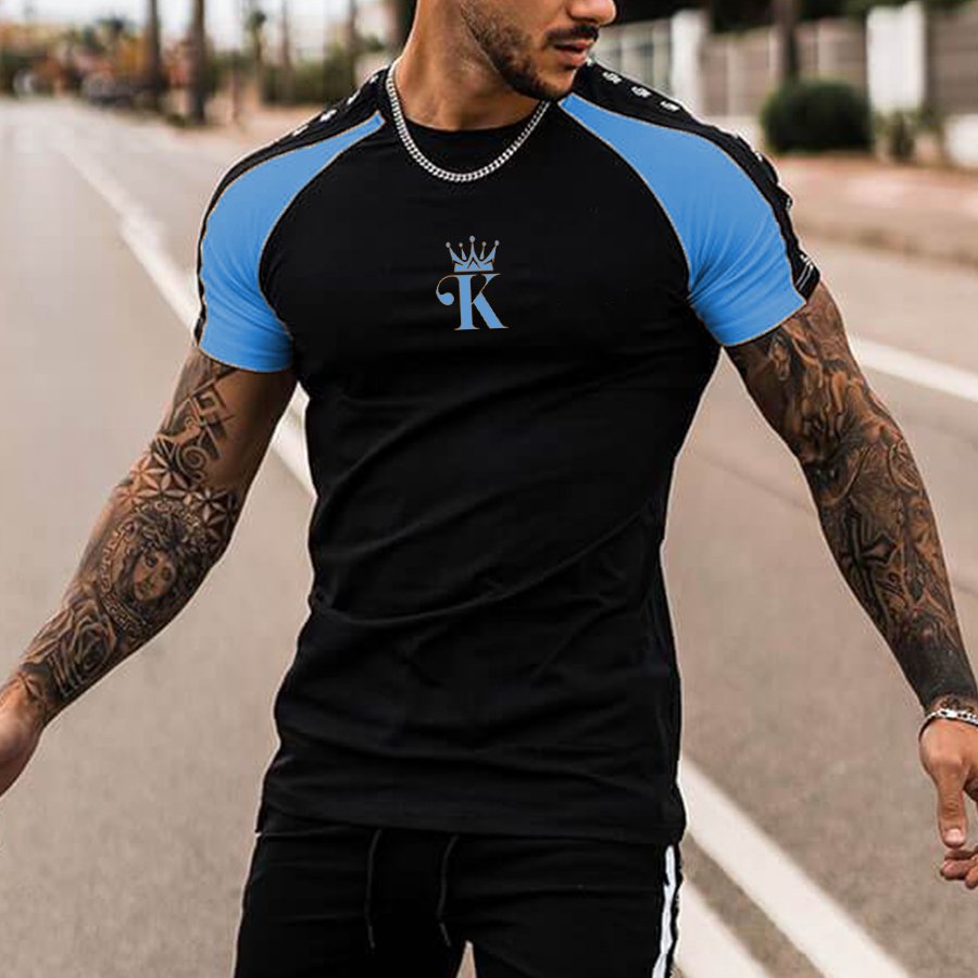 Street Style Poker King Short Sleeve T-Shirt - DUVAL