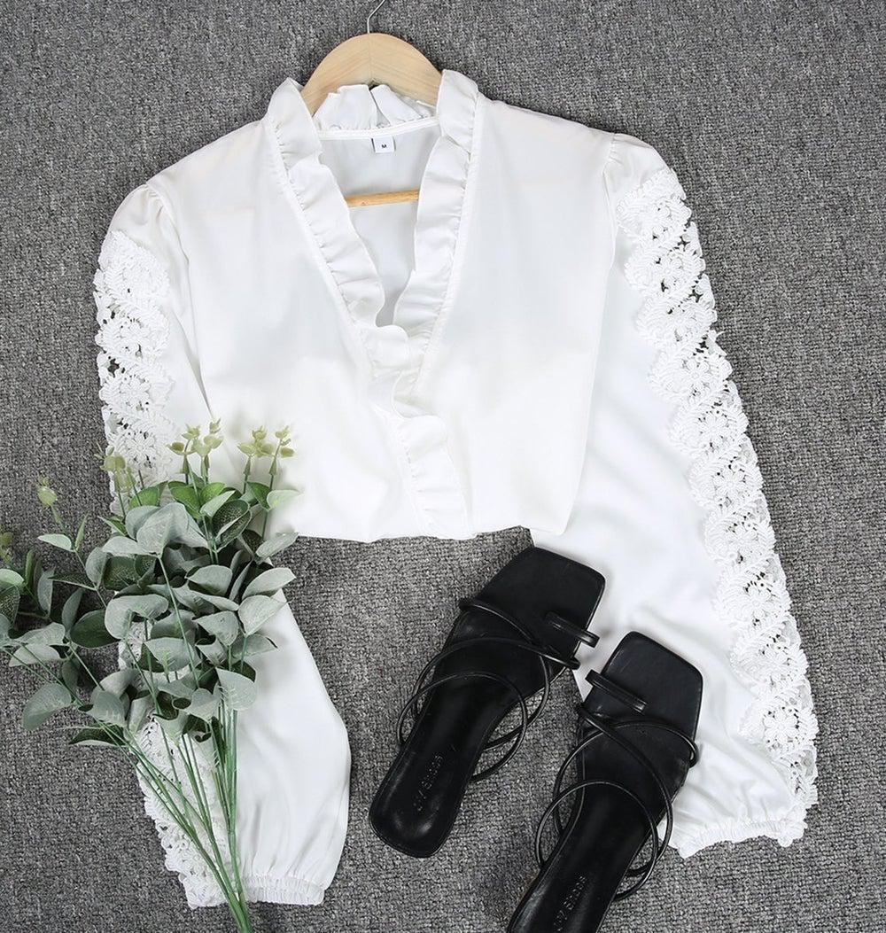 All Day Every Day White Blouse - DUVAL