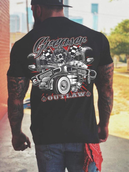 Indian Car Red Print T-Shirt - DUVAL