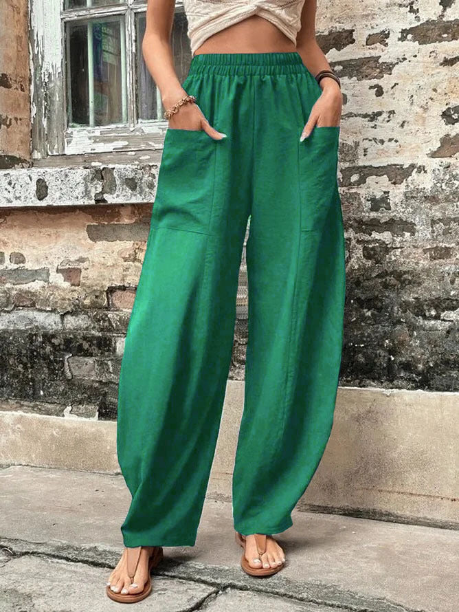 Women's casual pants elastic pants