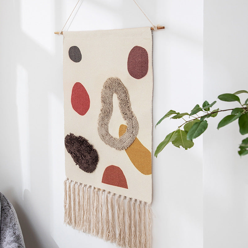 Hand-woven tassel tapestry decoration