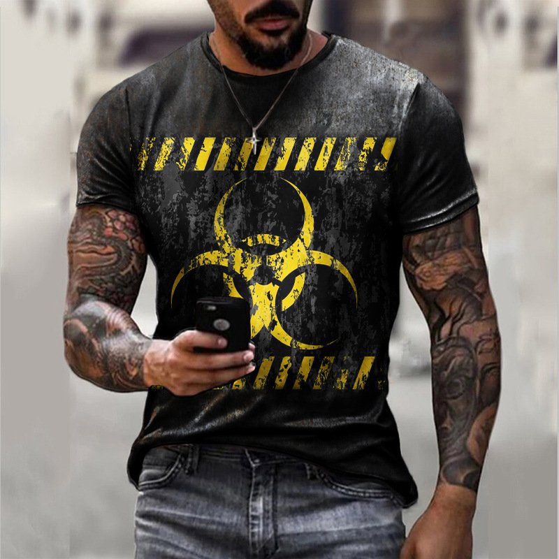 Men's Casual Vintage Print T-Shirt - DUVAL