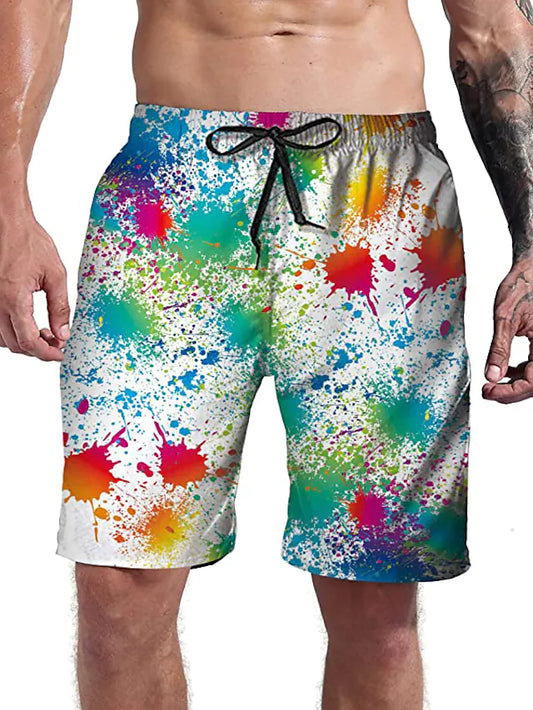 Men's Everyday Sports Casual Drawstring Holiday 3D Shorts - DUVAL