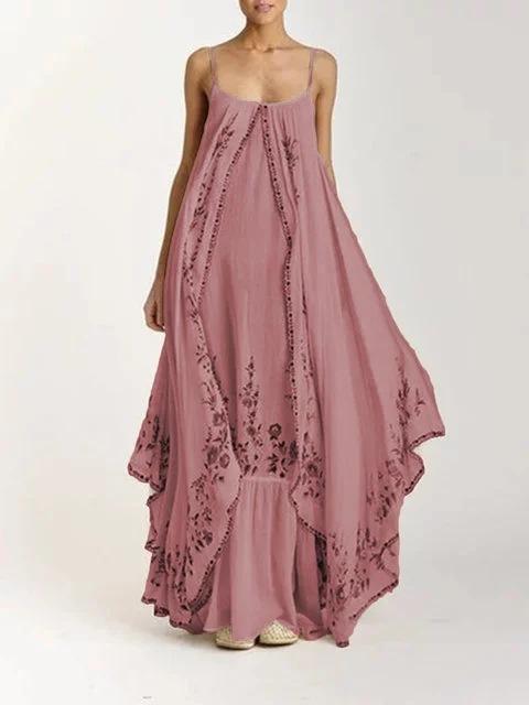 Swing Border Prints Maxi Dress