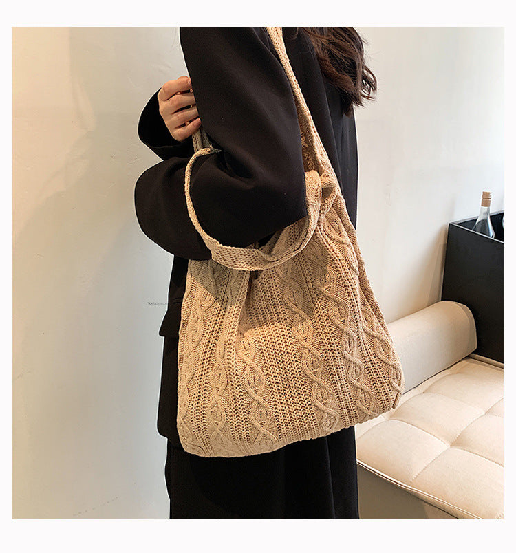 Knitted Large Capacity Casual Tote