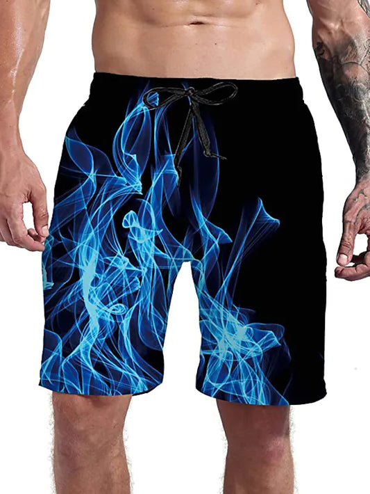 Men's Everyday Sports Casual Drawstring Holiday 3D Shorts - DUVAL