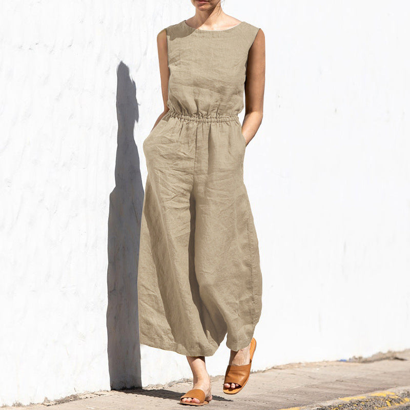 Sleeveless Fashion Casual Temperament Jumpsuit