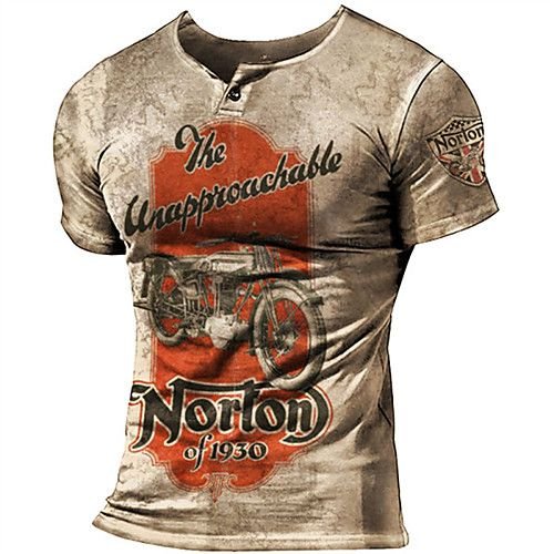 Men's Vintage Comfort Breathable Print T-Shirt - DUVAL