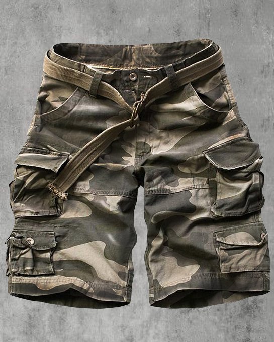 Mens Outdoor Camouflage Casual Shorts - DUVAL