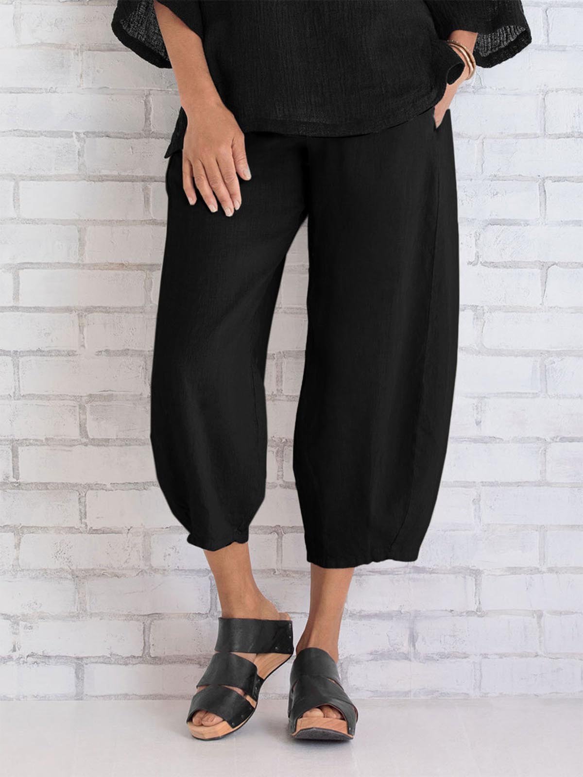 Women Cotton Pants Spring Summer Casual Pants