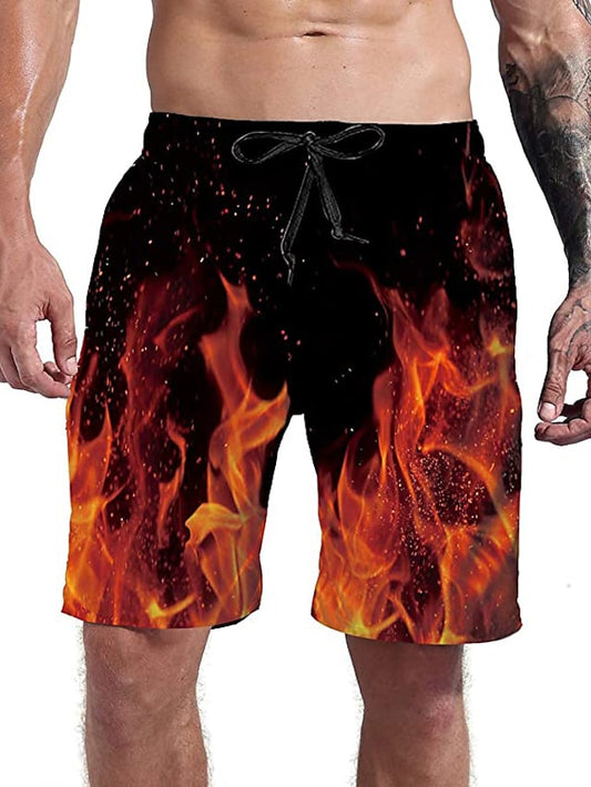 Men's Everyday Sports Casual Drawstring Holiday 3D Shorts - DUVAL