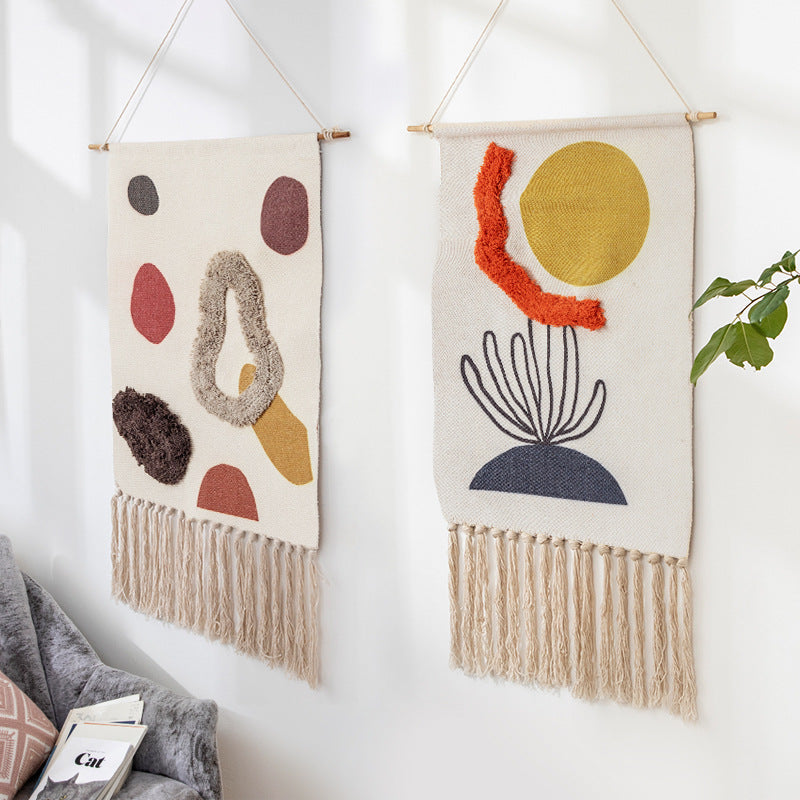 Hand-woven tassel tapestry decoration