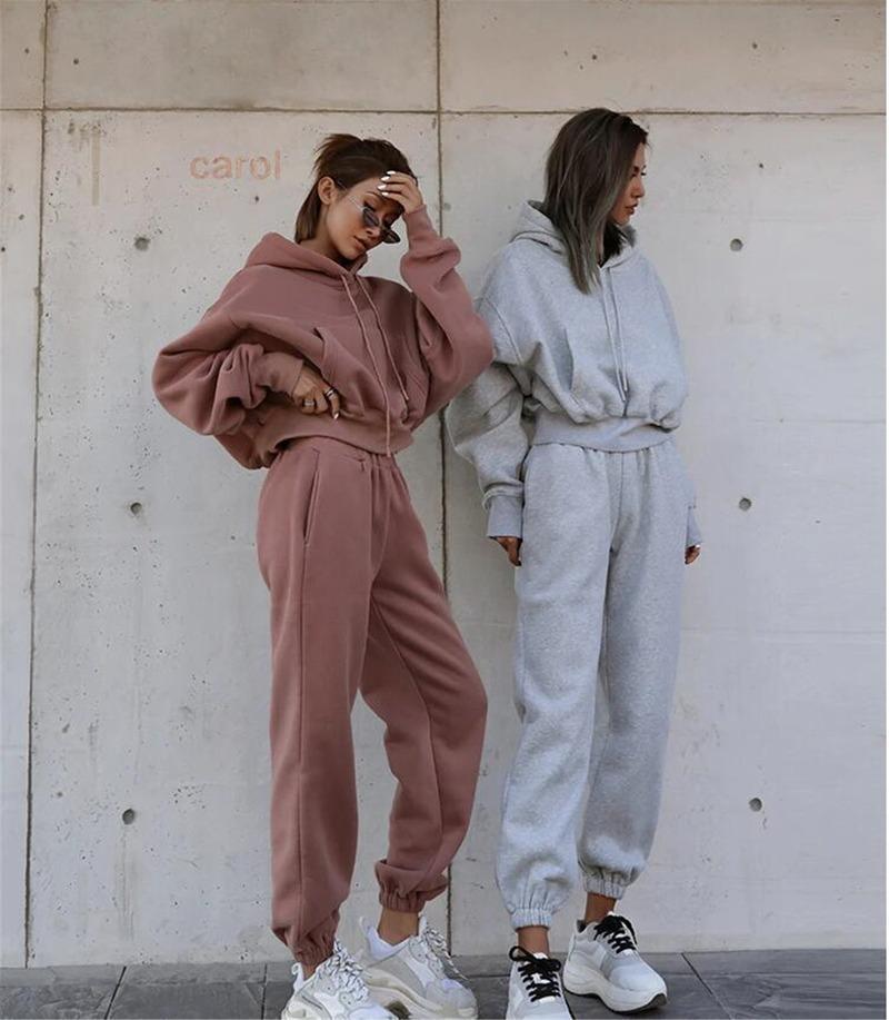 Stylish Bestie Long-sleeved Sports and leisure Two-piece suits