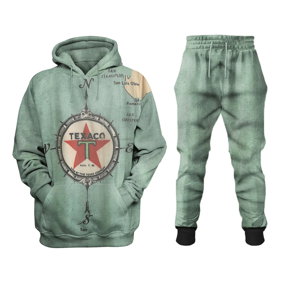 Vintage Motorcycle Oil Distressed Sweatshirt Set - DUVAL