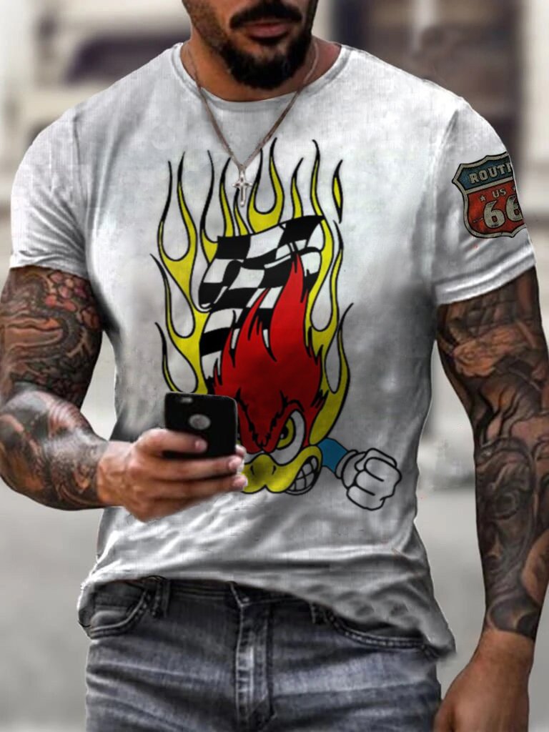 Men's Horsepower Printed Fashion T-Shirt - DUVAL