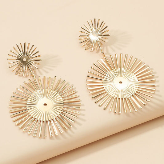 Exaggerated Irregular Sun Flower Earrings