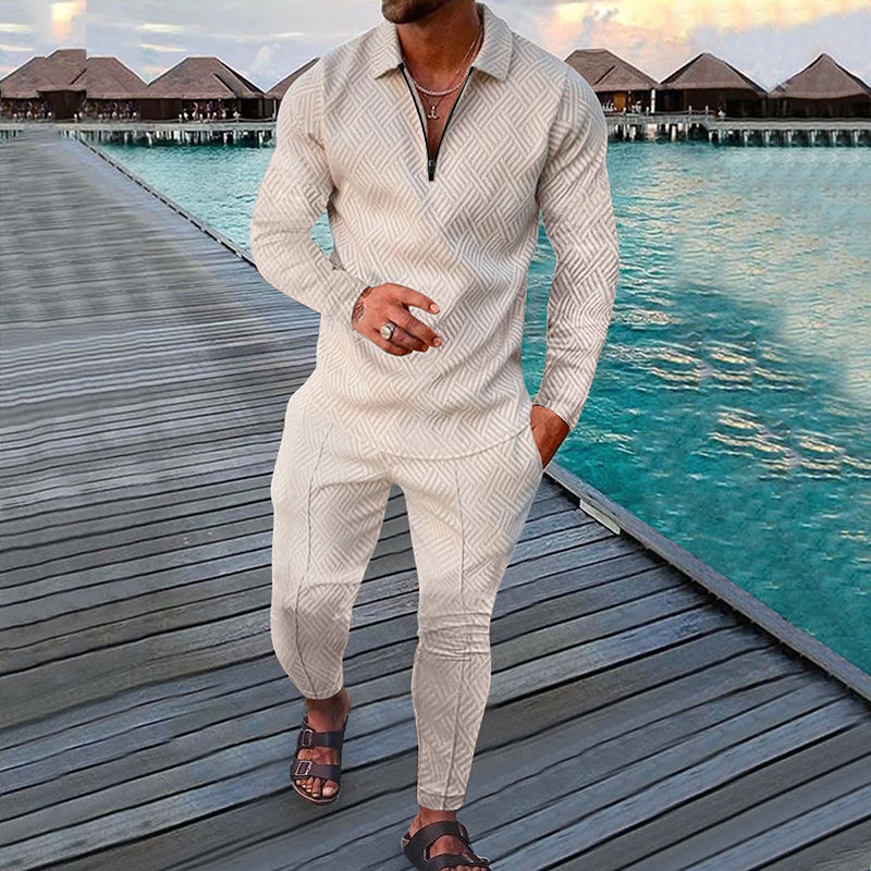 Infinity Cream
Long Sleeve Polo Suit