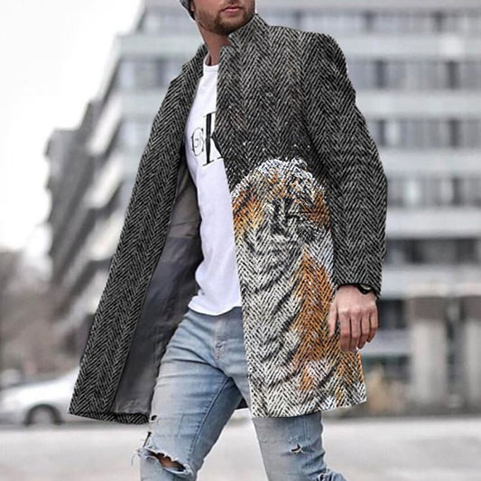 Casual Men's Lion Print Jacket - DUVAL