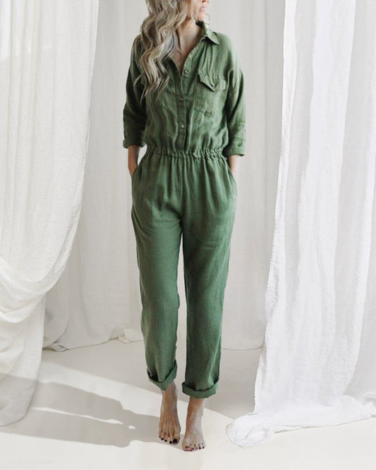 Casual Drawstring Pocket Jumpsuits - DUVAL