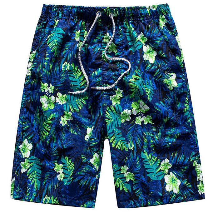 Men's Casual Outdoor Quick Dry Printing Beach Pants Shorts - DUVAL