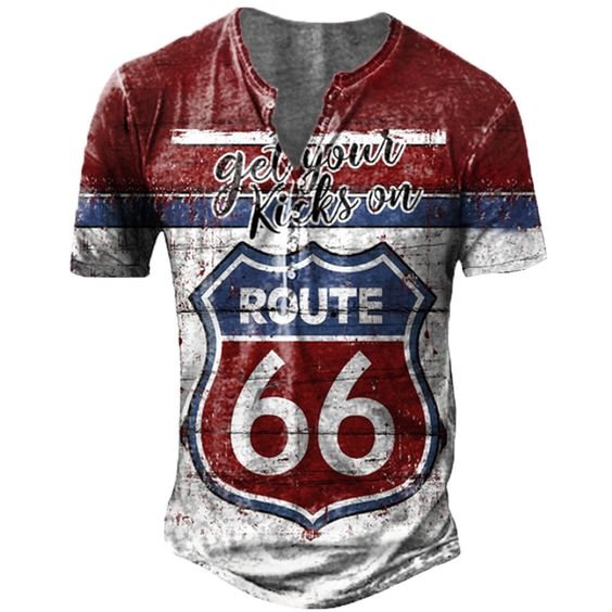 Men's Vintage Comfort Breathable Print T-Shirt - DUVAL