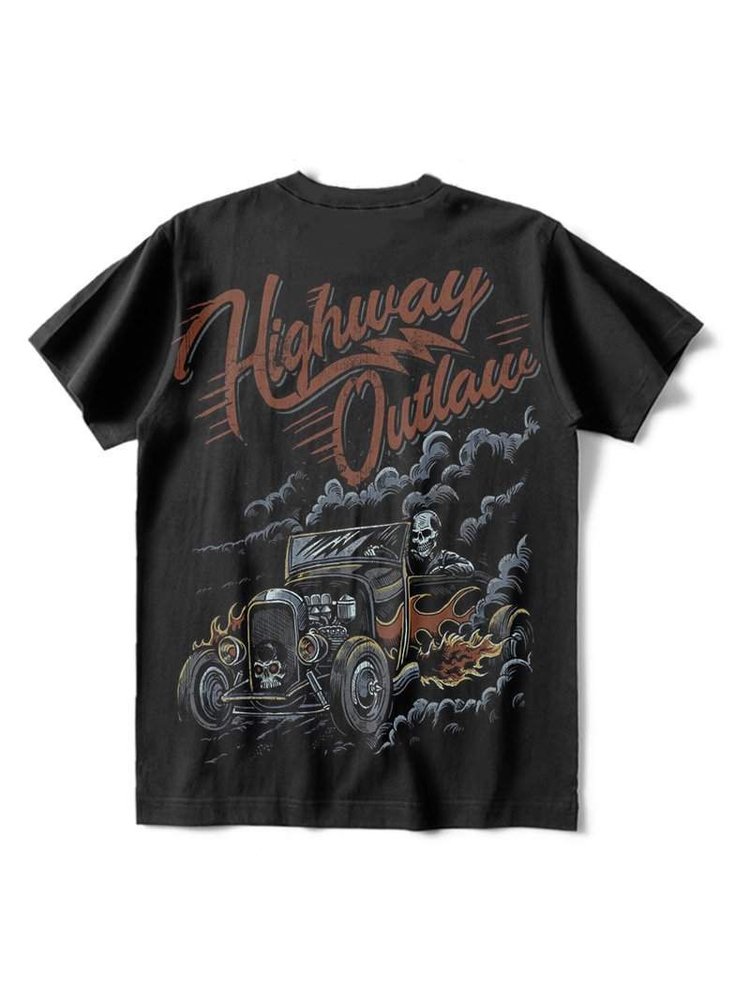 Highway Outall Skull Classic Car T-Shirt - DUVAL