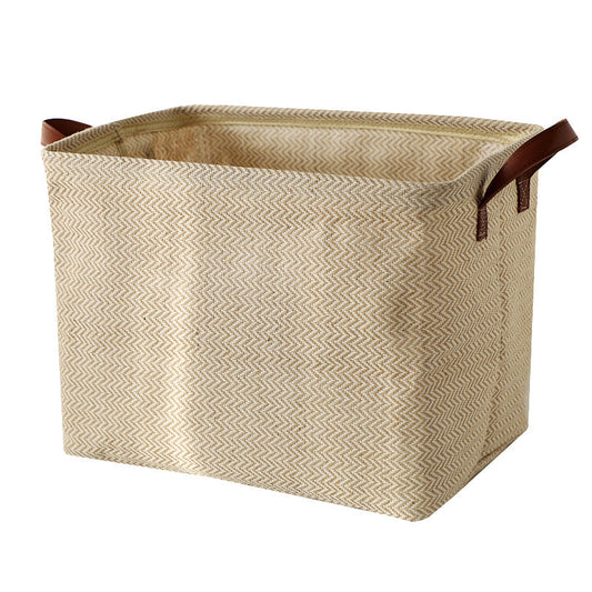 Simple jute cloth foldable sundries storage