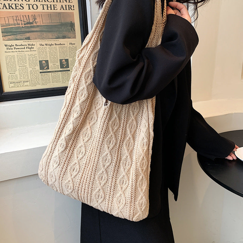 Knitted Large Capacity Casual Tote