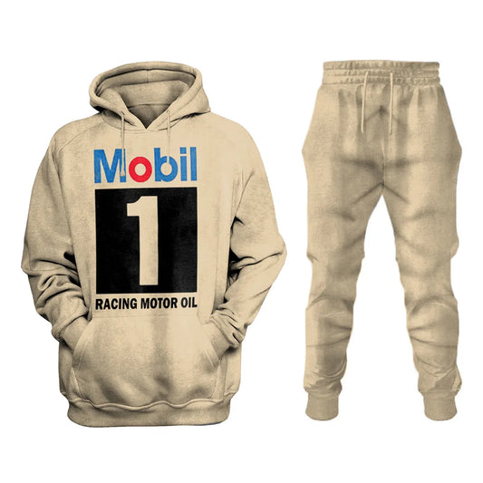 Mobile Mens Vintage Motor Oil Badge Sweatshirt Set - DUVAL