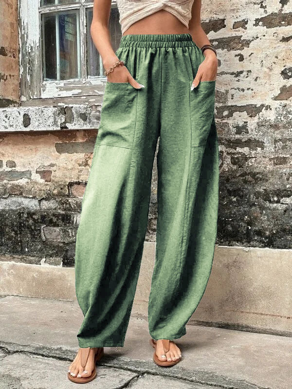 Women's casual pants elastic pants