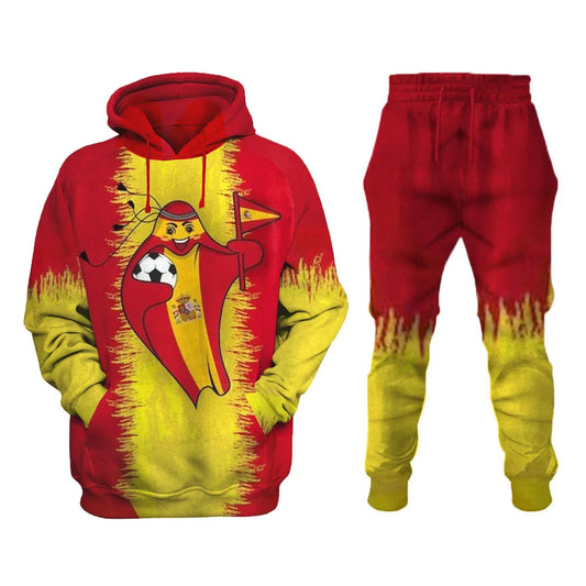 Spanish Mascot Printed Sweatshirt Set - DUVAL