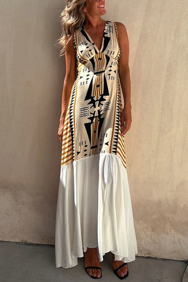 Cabo Dreams Ethnic Prints A-line Maxi Dress