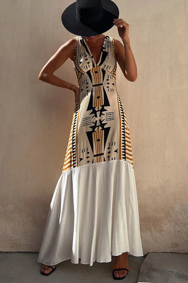 Cabo Dreams Ethnic Prints A-line Maxi Dress