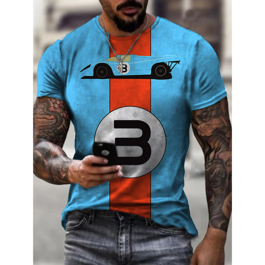 Men's Vintage No. 3 Racing Casual T-Shirt - DUVAL