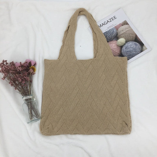 Knitted bag fashion all-match one shoulder woolen bag