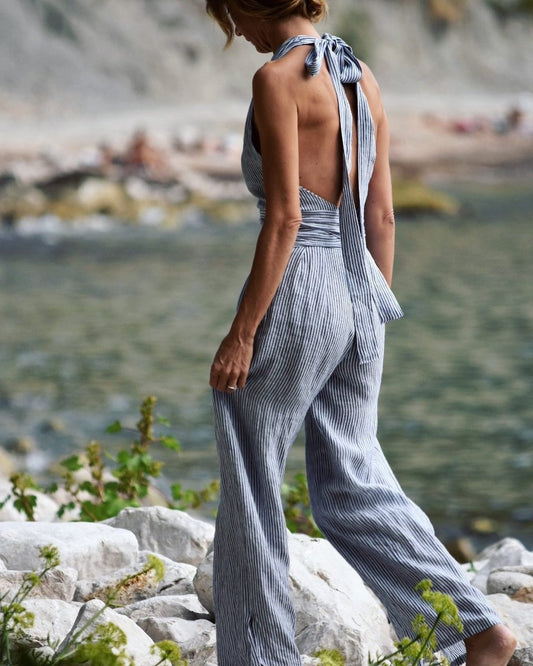 Elegant Gingham Jumpsuit - DUVAL