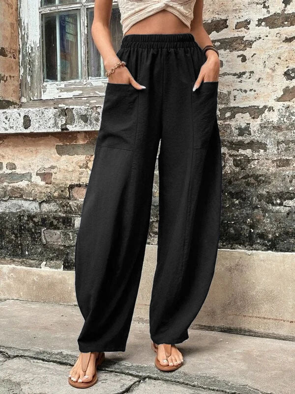 Women's casual pants elastic pants