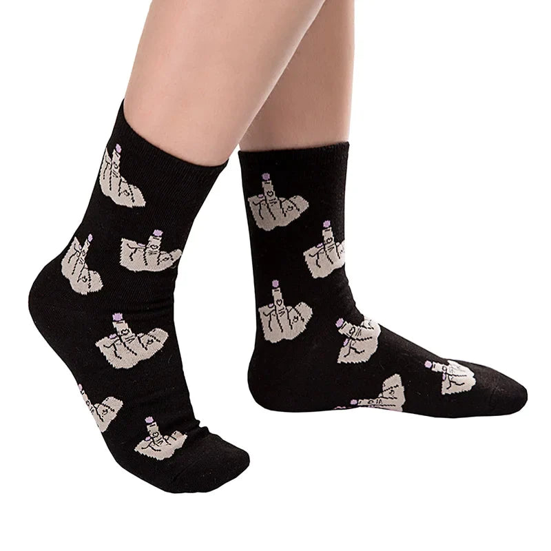 Fashion Printed Mid-tube Knitted Socks