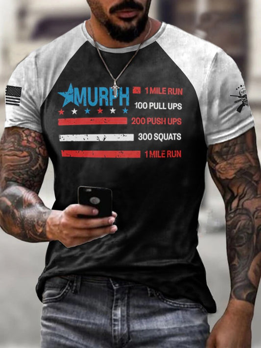 MURPH CHALLENGE RAGLAN GRAPHIC TEE - DUVAL