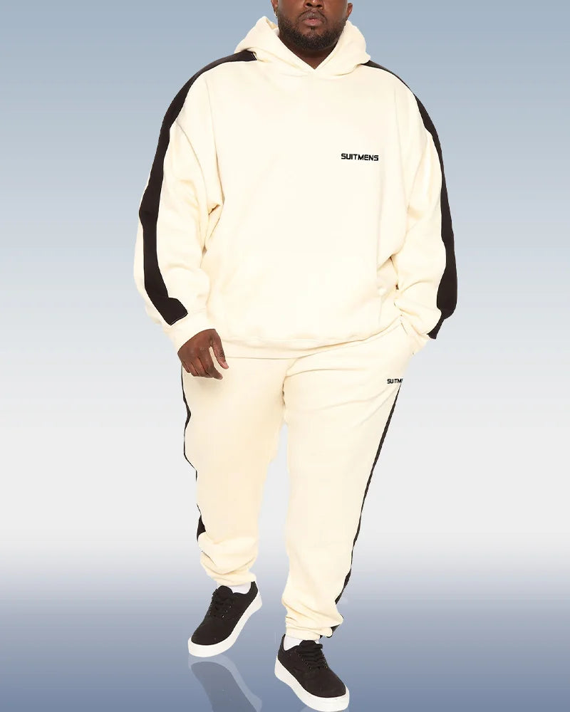 Men's Beige Hoodie Set